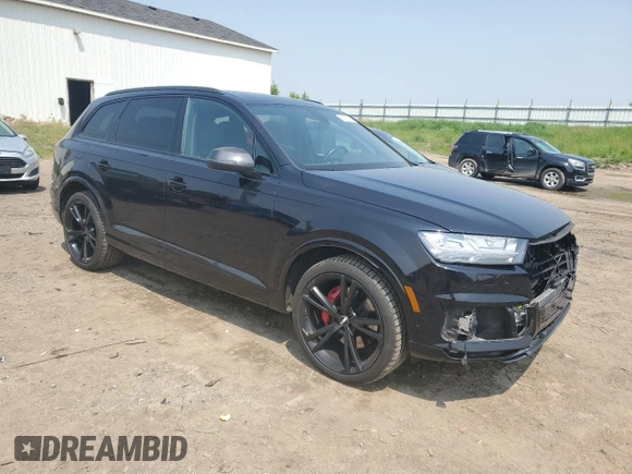 2019 Audi Q7 Prestige z VIN WA1VAAF70KD049766, wystawiony jako Copart lot #59126565 z przebiegiem 131 154 mil mil oraz Czysty tytuł • Clean title. Historia ofert i sprzedaży dostępna na DreamBid. Obrazek 4.