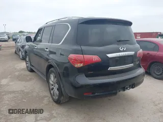 2013 Infiniti QX56 with VIN JN8AZ2NF6D9550697, listed as a IAAI auction lot 42164023 with 123,590 mi miles and . Bid and sale history available at DreamBid. Image 3.