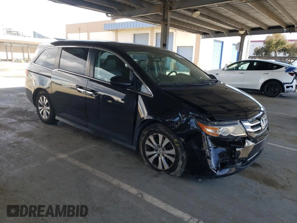2017 Honda Odyssey EX-L with VIN 5FNRL5H62HB012121, listed as a Copart auction lot 47698345 with 98,940 mi miles and Salvage Title. Bid and sale history available at DreamBid. Image 4.