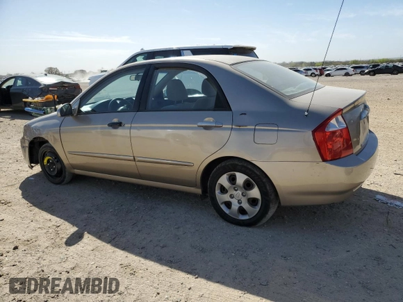 2006 Kia Spectra EX with VIN KNAFE121565364950, listed as a Copart auction lot 48860895 with 209,615 mi miles and Salvage Title. Bid and sale history available at DreamBid. Image 2.