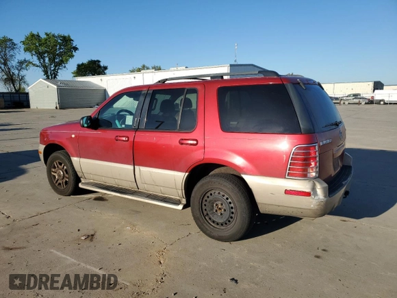 2004 Mercury Mountaineer Convenience z VIN 4M2ZU86E44UJ24522, wystawiony jako Copart lot #50427595 z przebiegiem 195 544 mil mil oraz Szkody całkowita. Historia ofert i sprzedaży dostępna na DreamBid. Obrazek 2.