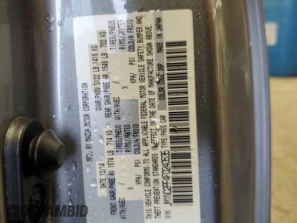 2015 Mazda MX-5 Miata Grand Touring z VIN JM1NC2PF4F0240535, wystawiony jako Copart lot #81727204 z przebiegiem 61 097 mil mil oraz Szkoda całkowita • Salvage title. Historia ofert i sprzedaży dostępna na DreamBid. Obrazek 13.