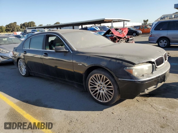2003 BMW 7 Series 745Li with VIN WBAGN63453DR13798, listed as a Copart auction lot 73981844 with 156,080 mi miles and Clean Title. Bid and sale history available at carsss.com. Image 4.