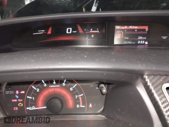 2013 Honda Civic Si with VIN 2HGFG4A52DH702024, listed as a IAAI auction lot 42527107 with 76,752 mi miles and . Bid and sale history available at DreamBid. Image 7.