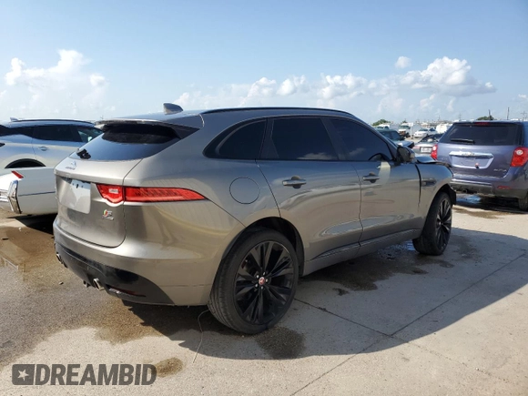 2018 Jaguar F-Pace S with VIN SADCM2FV5JA288307, listed as a Copart auction lot 63465915 with 76,619 mi miles and Salvage title. Bid and sale history available at DreamBid. Image 3.