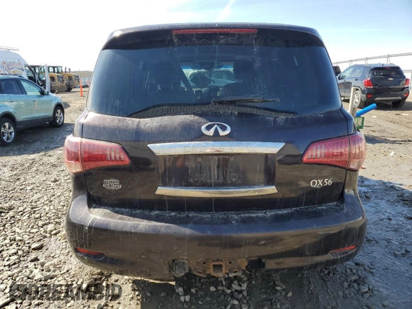 2011 Infiniti QX56 7-passenger with VIN JN8AZ2NE9B9005131, listed as a Copart auction lot 48237015 with 0 mi miles and Non Repairable. Bid and sale history available at carsss.com. Image 6.