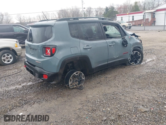 2016 Jeep Renegade Trailhawk with VIN ZACCJBCT1GPE21919, listed as a IAAI auction lot 41928423 with 80,982 mi miles and . Bid and sale history available at carsss.com. Image 4.