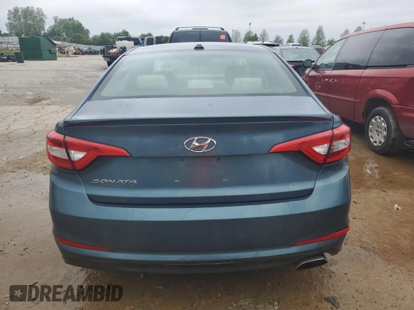 2016 Hyundai Sonata SE with VIN 5NPE24AF8GH407121, listed as a Copart auction lot 52639533 with 114,906 mi miles and Salvage Title. Bid and sale history available at carsss.com. Image 6.