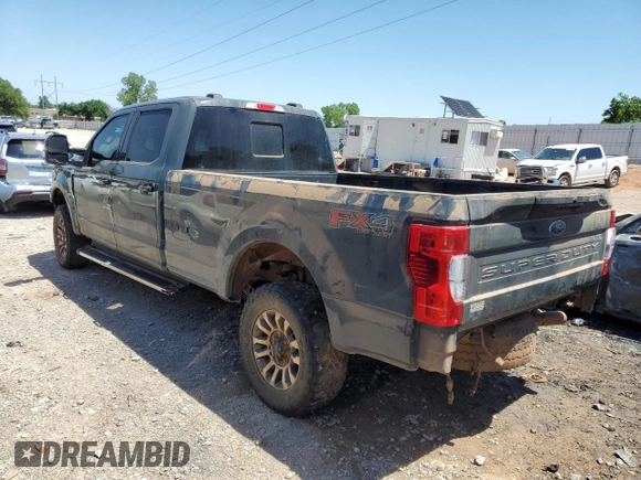 2021 Ford F-350 XL with VIN 1FT8W3BT1MEC69708, listed as a Copart auction lot 56928725 with 106,637 mi miles and Salvage title. Bid and sale history available at DreamBid. Image 2.