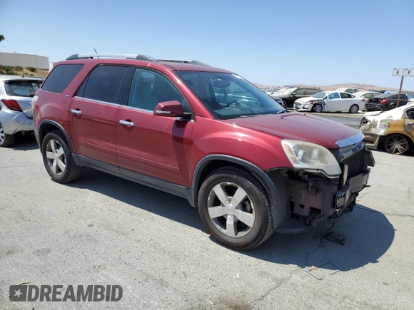 2010 GMC Acadia SLT1 with VIN 1GKLVMEDXAJ264974, listed as a Copart auction lot 61571175 with 169,688 mi miles and Salvage title. Bid and sale history available at DreamBid. Image 4.
