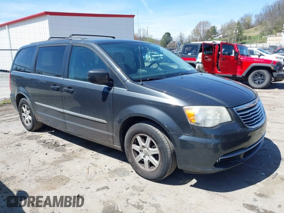2012 Chrysler Town & Country Touring with VIN 2C4RC1BG9CR313105, listed as a IAAI auction lot 41971919 with 165,986 mi miles. Bid and sale history available at carsss.com. Image 1.