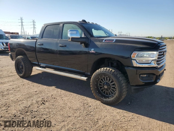 2023 Ram 2500 Laramie with VIN 3C6UR5FL4PG580565, listed as a Copart auction lot 53915245 with 13,948 mi miles and Salvage Title. Bid and sale history available at carsss.com. Image 4.