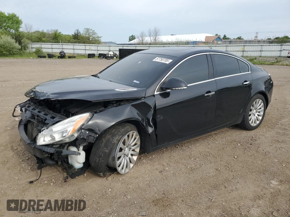 2013 Buick Regal Turbo Premium 1 with VIN 2G4GS5EVXD9228203, listed as a Copart auction lot 57750785 with 127,578 mi miles and Salvage title. Bid and sale history available at DreamBid. Image 1.