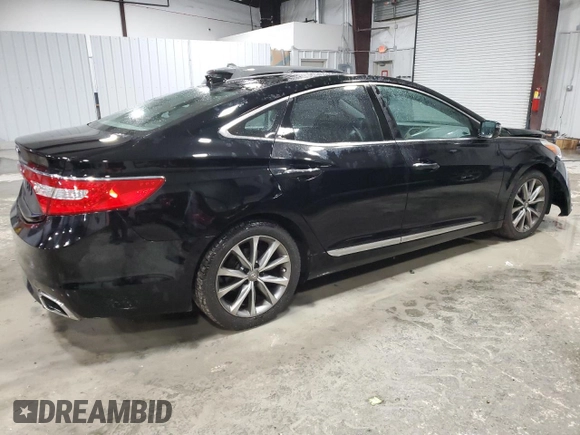 2016 Hyundai Azera with VIN KMHFG4JG8GA555447, listed as a Copart auction lot 45010475 with 96,531 mi miles and Salvage title. Bid and sale history available at DreamBid. Image 3.