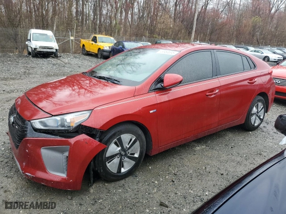 2019 Hyundai Ioniq Hybrid Blue with VIN KMHC65LC8KU180544, listed as a Copart auction lot 49958695 with 115,889 mi miles and Salvage Title. Bid and sale history available at carsss.com. Image 1.
