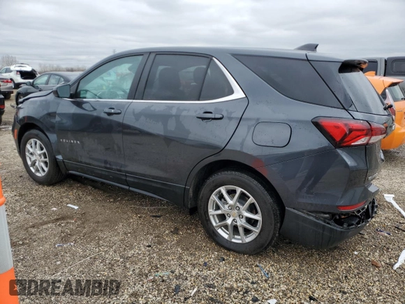 2022 Chevrolet Equinox LT with VIN 2GNAXKEV2N6148219, listed as a Copart auction lot 50938265 with 9,092 mi miles and Salvage Title. Bid and sale history available at DreamBid. Image 2.