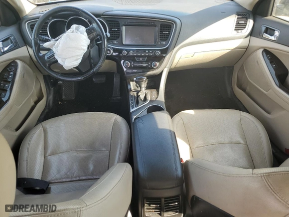 2014 Kia Optima EX with VIN 5XXGN4A72EG345121, listed as a Copart auction lot 45897715 with 0 mi miles and Salvage Title. Bid and sale history available at carsss.com. Image 8.