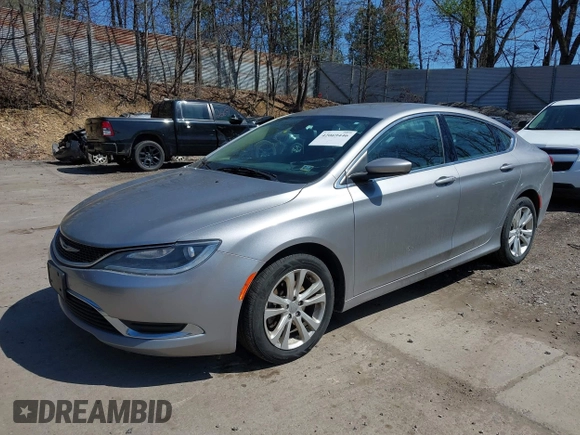 2015 Chrysler 200 Limited with VIN 1C3CCCAB7FN728548, listed as a IAAI auction lot 42069446 with 154,802 mi miles. Bid and sale history available at carsss.com. Image 2.