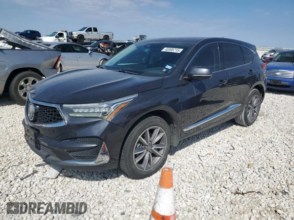 2019 Acura RDX w/Technology Pkg with VIN 5J8TC1H56KL010321, listed as a Copart auction lot 46995715 with 128,088 mi miles and Salvage Title. Bid and sale history available at carsss.com. Image 1.