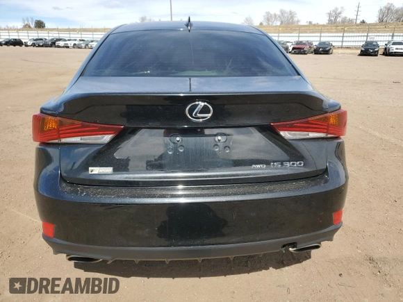 2017 Lexus IS 300 with VIN JTHCM1D29H5018836, listed as a Copart auction lot 49349415 with 76,456 mi miles and Salvage title. Bid and sale history available at DreamBid. Image 6.