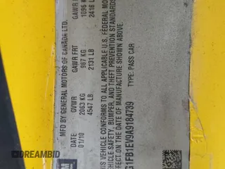 2010 Chevrolet Camaro 1LT z VIN 2G1FB1EV9A9184739, wystawiony jako Copart lot #85298544 z przebiegiem 155 103 mil mil oraz Szkoda całkowita • Salvage title. Historia ofert i sprzedaży dostępna na DreamBid. Obrazek 12.