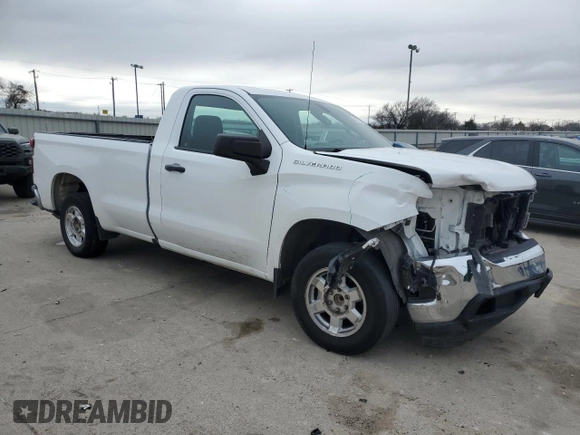 2021 Chevrolet Silverado 1500 Work Truck with VIN 3GCNWAEF2MG407021, listed as a Copart auction lot 42676445 with 24,628 mi miles and Salvage Title. Bid and sale history available at carsss.com. Image 4.