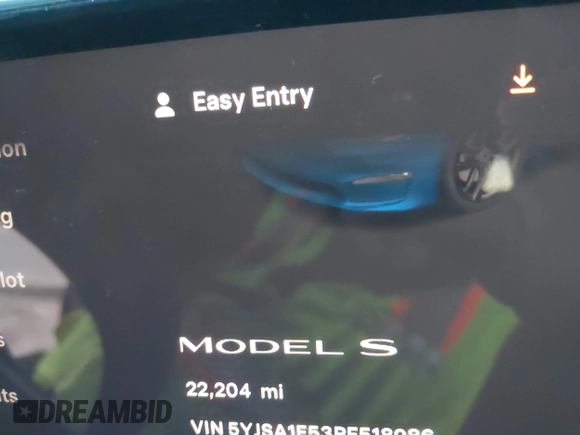 2023 Tesla Model S with VIN 5YJSA1E53PF518986, listed as a IAAI auction lot 41223046 with 22,204 mi miles and . Bid and sale history available at DreamBid. Image 16.