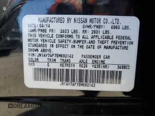 2014 Infiniti Q50 Hybrid Sport with VIN JN1AV7AP7EM692142, listed as a Copart auction lot 49539565 with 157,918 mi miles and Salvage Title. Bid and sale history available at carsss.com. Image 12.