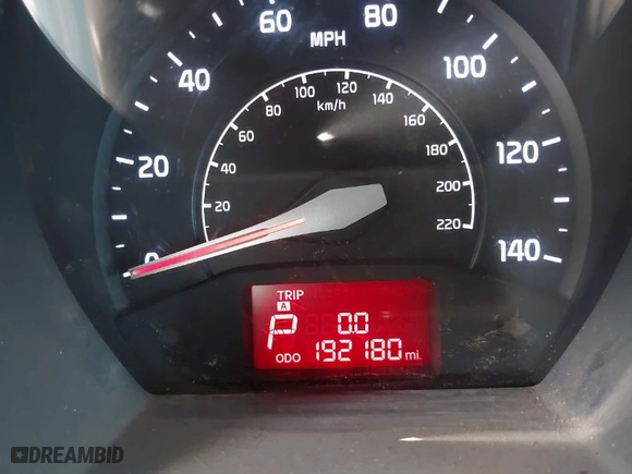 2012 Kia Rio LX with VIN KNADM4A30C6077391, listed as a IAAI auction lot 38907618 with 192,180 mi miles. Bid and sale history available at carsss.com. Image 7.