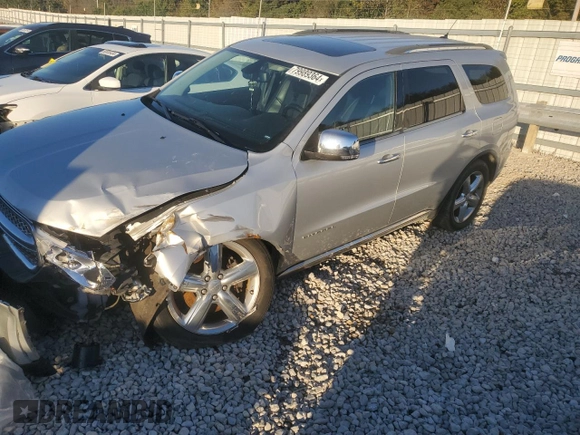 2013 Dodge Durango Citadel with VIN 1C4RDHEG0DC637488, listed as a Copart auction lot 79989364 with 195,461 mi miles and Salvage title. Bid and sale history available at DreamBid. Image 1.
