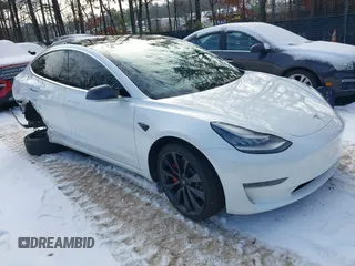 2020 Tesla Model 3 Performance z VIN 5YJ3E1EC5LF791879, wystawiony jako IAAI lot #41302692 z przebiegiem 76 502 mil mil oraz . Historia ofert i sprzedaży dostępna na DreamBid. Obrazek 1.