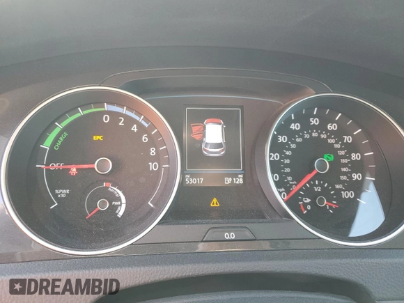 2019 Volkswagen Golf SE z VIN WVWKR7AU6KW902659, wystawiony jako Copart lot #51210155 z przebiegiem 53 017 mil mil oraz Szkoda całkowita • Salvage title. Historia ofert i sprzedaży dostępna na DreamBid. Obrazek 9.