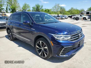 2024 Volkswagen Tiguan SEL R-Line with VIN 3VV4B7AX4RM045227, listed as a Copart auction lot 56002145 with 27,261 mi miles and Salvage title. Bid and sale history available at DreamBid. Image 4.