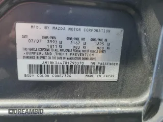 2008 Mazda 3 s GT *Ltd Avail* with VIN JM1BK344781793370, listed as a Copart auction lot 55165455 with 144,623 mi miles and Salvage Title. Bid and sale history available at carsss.com. Image 12.