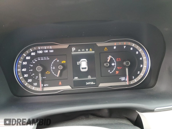 2024 Hyundai Tucson SE with VIN 5NMJA3DEXRH327592, listed as a Copart auction lot 42530425 with 34,938 mi miles and Salvage Title. Bid and sale history available at DreamBid. Image 9.