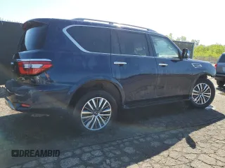 2023 Nissan Armada SL z VIN JN8AY2BD6P9693059, wystawiony jako Copart lot #57440335 z przebiegiem 60 956 mil mil oraz Czysty tytuł • Clean title. Historia ofert i sprzedaży dostępna na DreamBid. Obrazek 3.