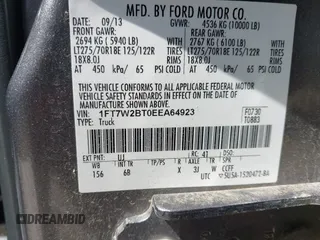 2014 Ford F-250 XL с VIN 1FT7W2BT0EEA64923, выставлен на аукционе IAAI как лот 42293727 с пробегом 224 167 миль миль и . История ставок и продаж доступна на DreamBid. Изображение 9.