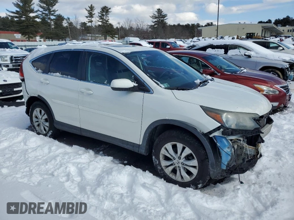 2014 Honda CR-V EX with VIN 5J6RM4H50EL042994, listed as a Copart auction lot 43607445 with 81,442 mi miles and Salvage Title. Bid and sale history available at carsss.com. Image 4.