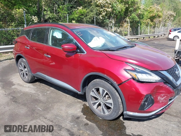 2020 Nissan Murano SV z VIN 5N1AZ2BJ8LN106291, wystawiony jako IAAI lot #42065013 z przebiegiem 168 725 mil mil oraz . Historia ofert i sprzedaży dostępna na DreamBid. Obrazek 1.