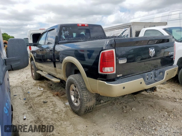 2013 Ram 2500 Laramie Longhorn with VIN 3C6UR5GL7DG519835, listed as a Copart auction lot 62495175 with 340,739 mi miles and Clean title. Bid and sale history available at DreamBid. Image 2.