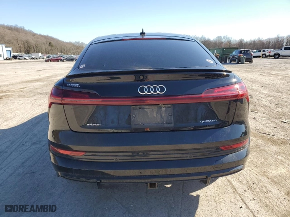 2021 Audi e-tron Sportback Prestige with VIN WA13ABGE8MB020413, listed as a Copart auction lot 48903724 with 29,440 mi miles. Bid and sale history available at carsss.com. Image 6.