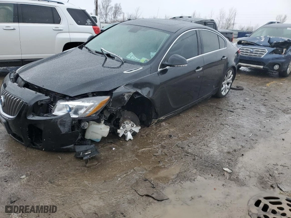 2013 Buick Regal GS with VIN 2G4GV5GV8D9173187, listed as a Copart auction lot 47807775 with 109,975 mi miles and Salvage Title. Bid and sale history available at carsss.com. Image 1.