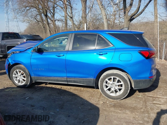 2024 Chevrolet Equinox LS with VIN 3GNAXHEG8RL149722, listed as a IAAI auction lot 41774500 with 81,070 mi miles and . Bid and sale history available at DreamBid. Image 14.
