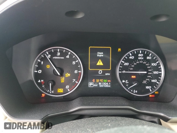 2020 Subaru Outback Limited with VIN 4S4BTANC3L3166794, listed as a Copart auction lot 58442905 with 59,108 mi miles and Salvage title. Bid and sale history available at DreamBid. Image 9.