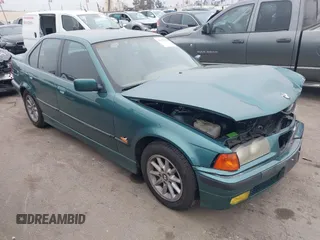 1998 BMW 3 Series 318iA with VIN WBACC0320WEK26338, listed as a IAAI auction lot 41187823 with 145,250 mi miles. Bid and sale history available at carsss.com. Image 1.