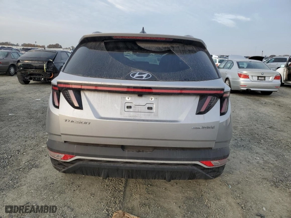 2022 Hyundai Tucson Hybrid SEL Convenience with VIN KM8JFCA1XNU046443, listed as a Copart auction lot 83827664 with 55,049 mi miles and Salvage Title. Bid and sale history available at carsss.com. Image 6.