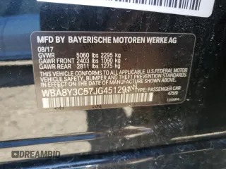 2018 BMW 3 Series 340i xDrive with VIN WBA8Y3C57JG451291, listed as a Copart auction lot 45725545 with 75,492 mi miles and Salvage Title. Bid and sale history available at carsss.com. Image 12.