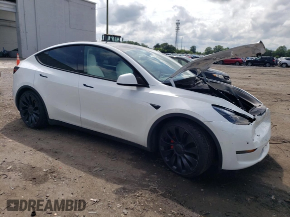 2022 Tesla Model Y Performance z VIN 7SAYGDEF4NF389191, wystawiony jako Copart lot #61443135 z przebiegiem 70 612 mil mil oraz Szkoda całkowita • Salvage title. Historia ofert i sprzedaży dostępna na DreamBid. Obrazek 4.