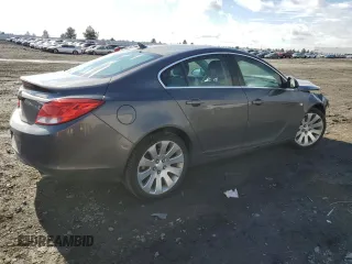 2011 Buick Regal CXL Turbo TO6 with VIN W04G05GV5B1112720, listed as a Copart auction lot 47566325 with 96,633 mi miles and Salvage Title. Bid and sale history available at carsss.com. Image 3.
