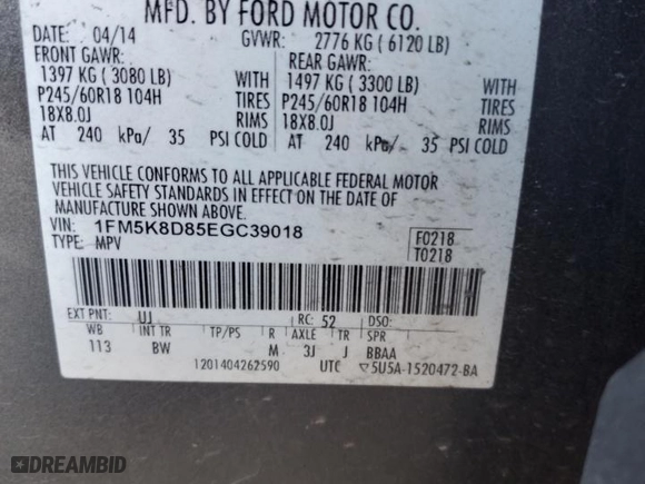 2014 Ford Explorer XLT with VIN 1FM5K8D85EGC39018, listed as a Copart auction lot 86183174 with 187,922 mi miles and Salvage Title. Bid and sale history available at carsss.com. Image 15.